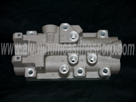 complex shell core sand cast aluminum valve body