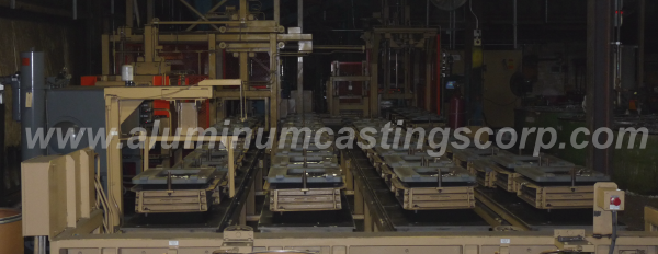 sand mold handler line in foundry for aluminum sand castings